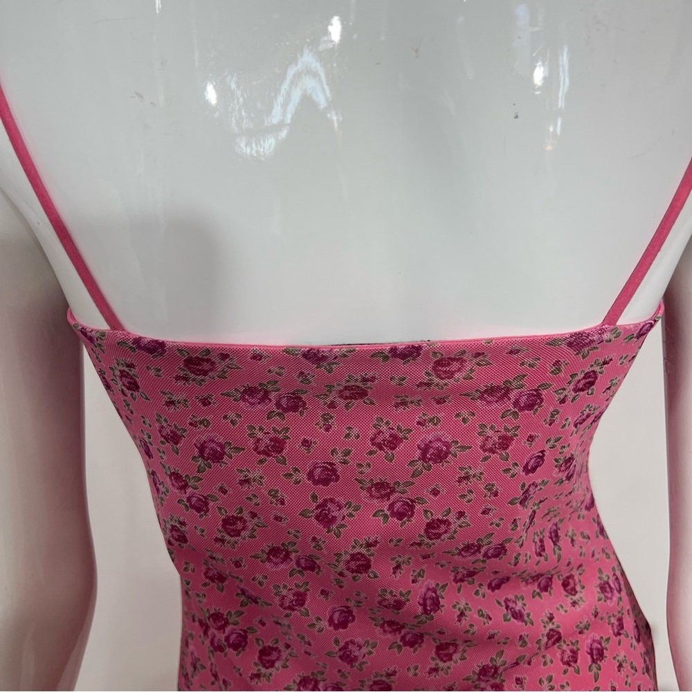 Urban Outfitters (UO) Pink floral Spaghetti Strap Mini Slip Dress --‎ S - Picture 10 of 14